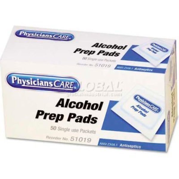 Acme United PhysiciansCare 51019 First Aid Alcohol Pads, Box of 50 51019